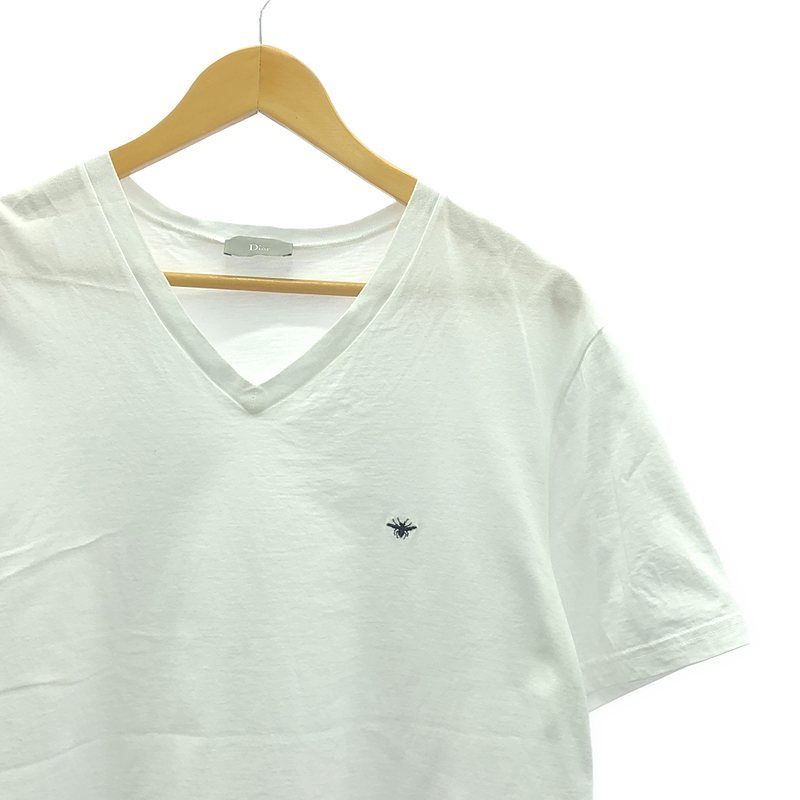 Dior Homme　カットソー Bee DIOR Homme Men Black Cotton Collar Bee Embroidered Button Up