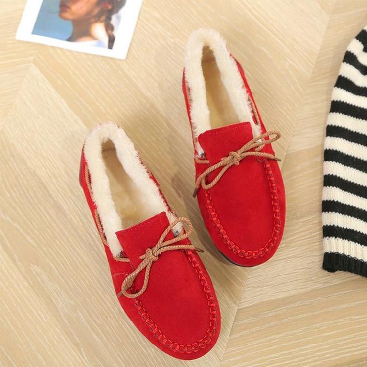 レディース ボアモカシン ファーモカシン モカシン スリッポン シューズ ラインストーン ファー もこもこ キラキラ パンプス 暖かい 冬用 シンプル 靴 PANLON] ファー スニーカー スリッポン ボア パンプス 痛くない