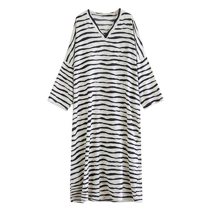 新作*MONCLER*コットンミディワンピース ボーダー マキシ丈 長袖 マキシワンピ M L XL展開 8色 マキシ丈長袖ワンピース