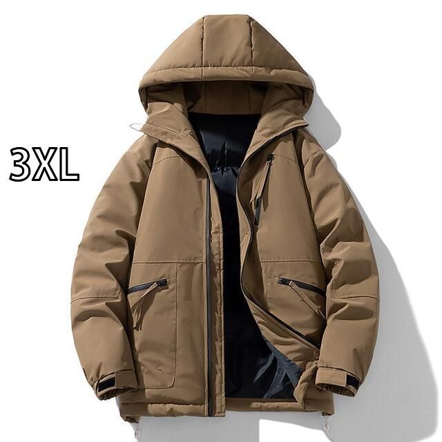 3XL メンズ ファッション 服 男性用 オシャレ シンプル 大人 かっこいい ストリート 作業服 コットン ジャケット アウトドア 防風 防水 ジャケット 厚手 暖かい コットン ジャケット