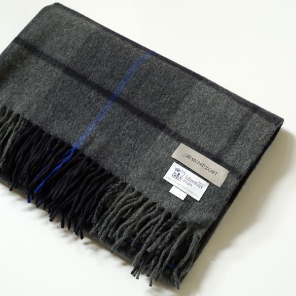 シークレットクローゼット別注 ジョンストンズ　大判ストール SOLD Johnstons ジョンストンズ カシミヤ大判ストール The