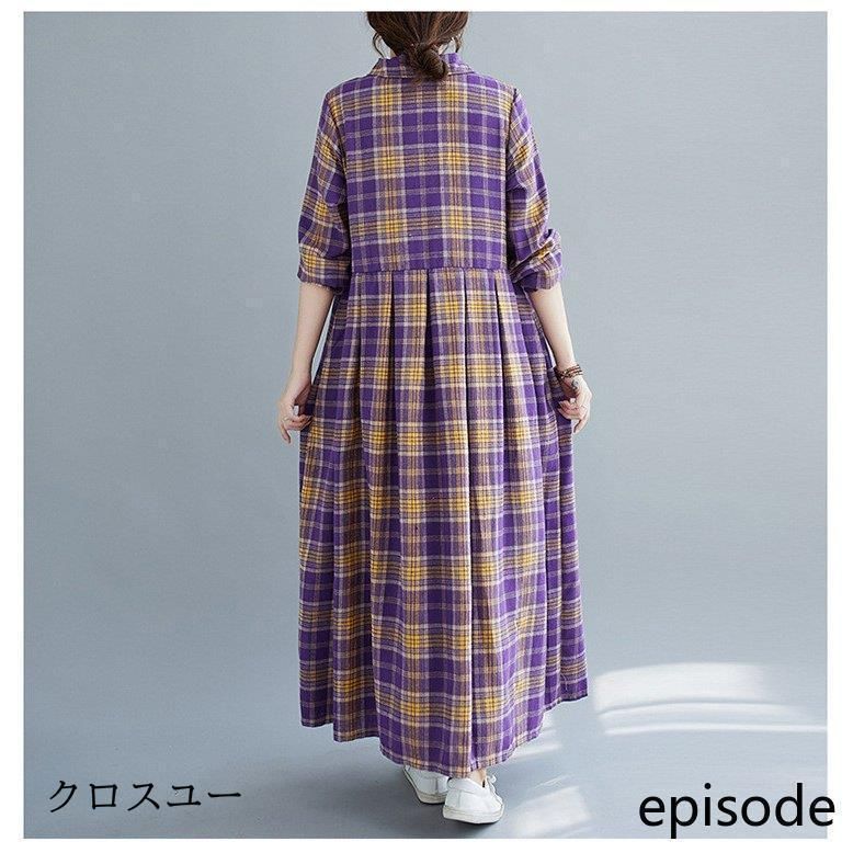 ワンピース チェック柄ワンピース