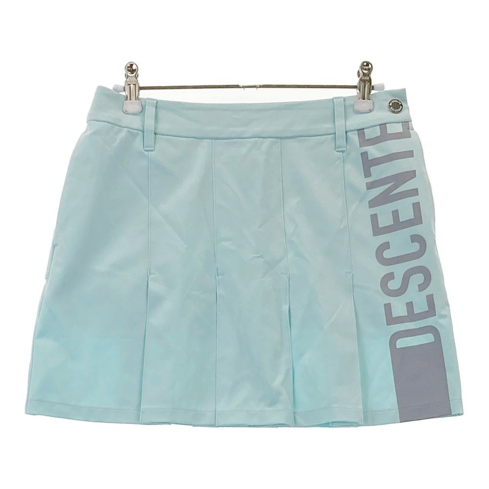 サイズ：S DESCENTE GOLF デサントゴルフ DGWTJE03 ストレッチ プリーツスカート ロゴ  ブルー系 [240101530239] ゴルフウェア レディース ストスト