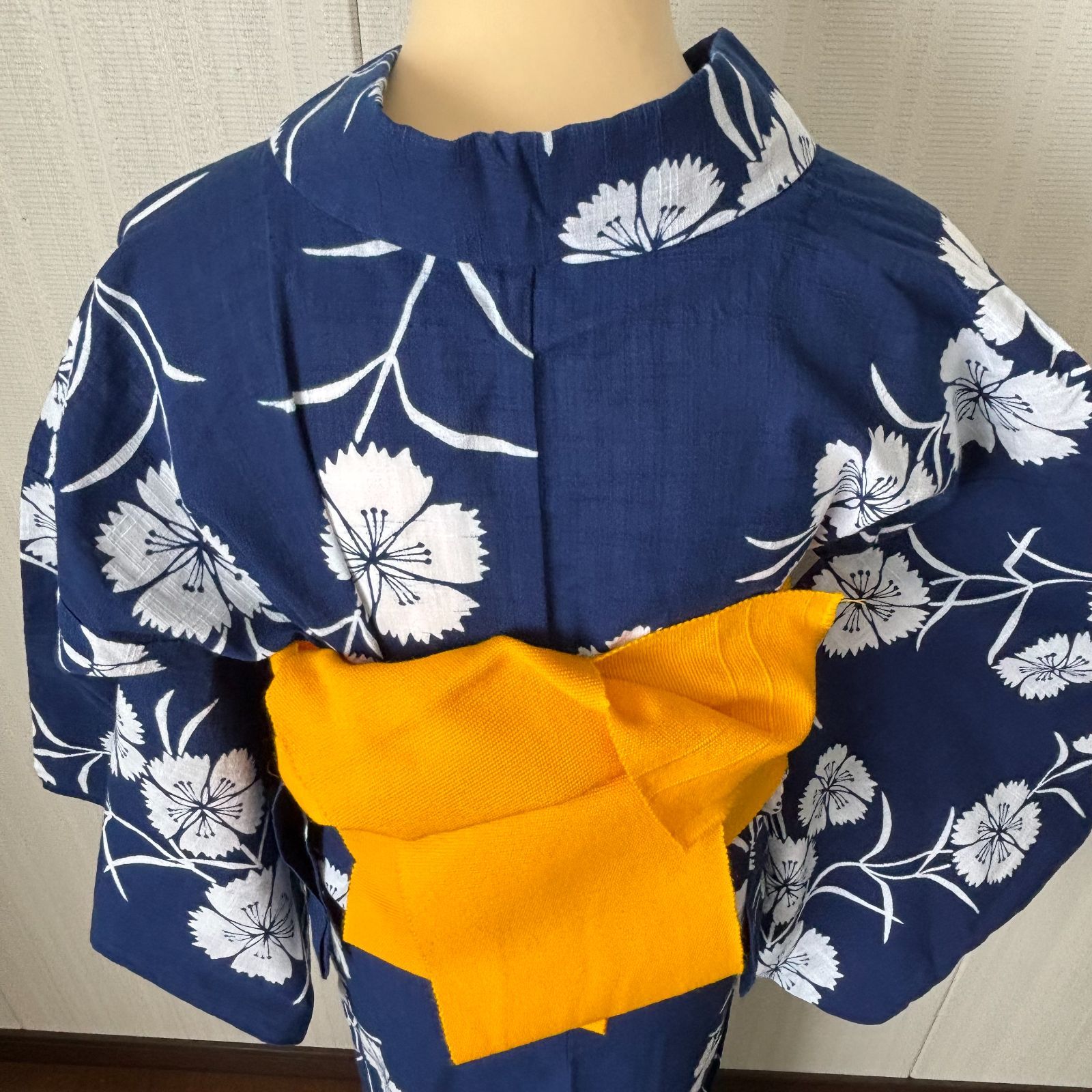 美品☆浴衣・帯セット 美品 utatane ウタタネ 浴衣 帯 セット 黄色