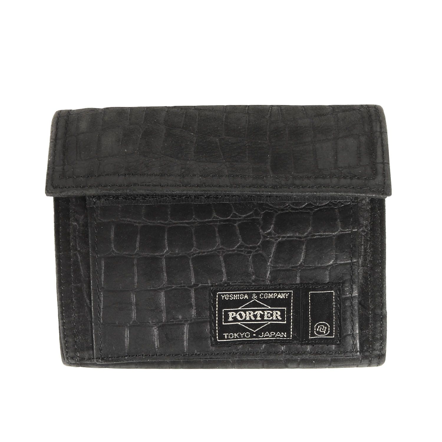 NEIGHBORHOOD 財布 ブラック NEIGHBORHOOD ネイバーフッド 00s PORTER クロコダイル 型押し