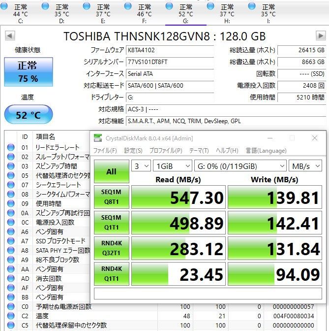 TOSHIBA M.2 SATA SSD 2280 128GB | THNSNK128GVN8 | toshiba【482】 - メルカリ