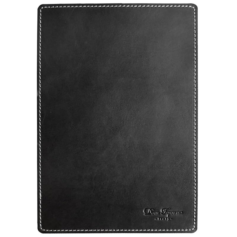 【新着商品】[Dom Teporna] マウスパッド 本革 イタリアンレザー 職人仕上げ ビジネス 光学式 IR LED式 BlueLED式 レザー式 マウス 全対応 ブラック 1