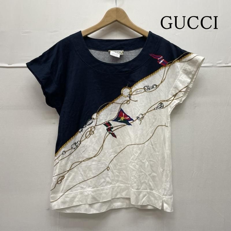 GUCCI グッチ カットソー 半袖 OLD マリン カットソー スカーフ バンダナ イタリア製 ヴィンテージ Ｔシャツ