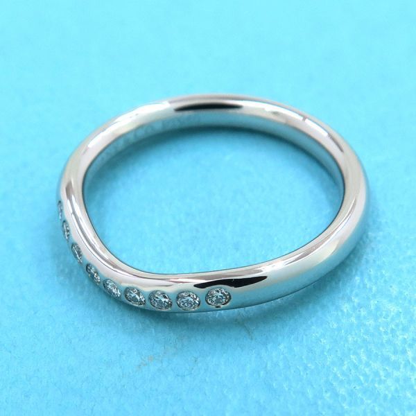 ティファニー カーブドバンドリング/ダイヤ9P#4 【無料ギフト  