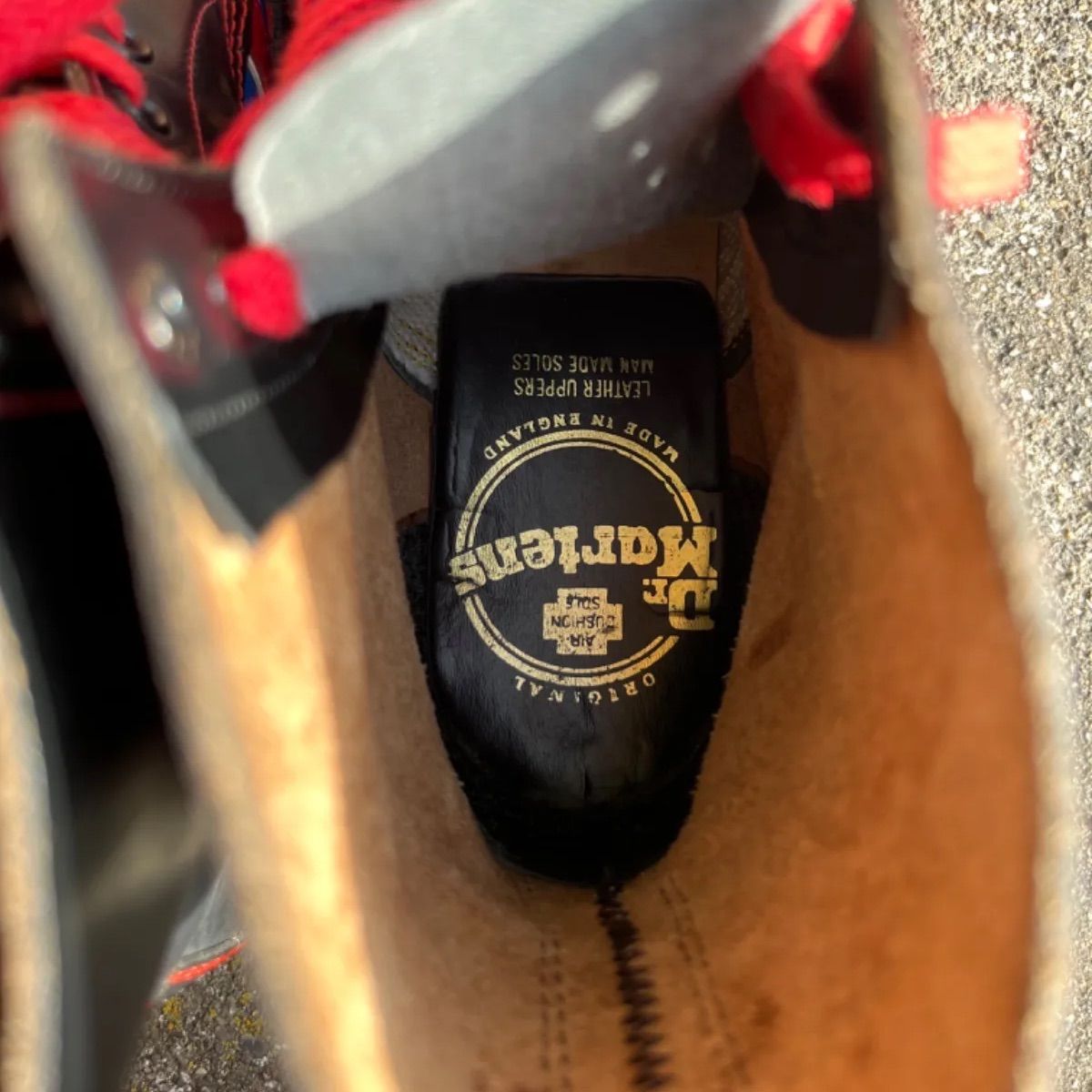Dr.Martens 8ホールブーツ ユニオンジャック ホワイト社製