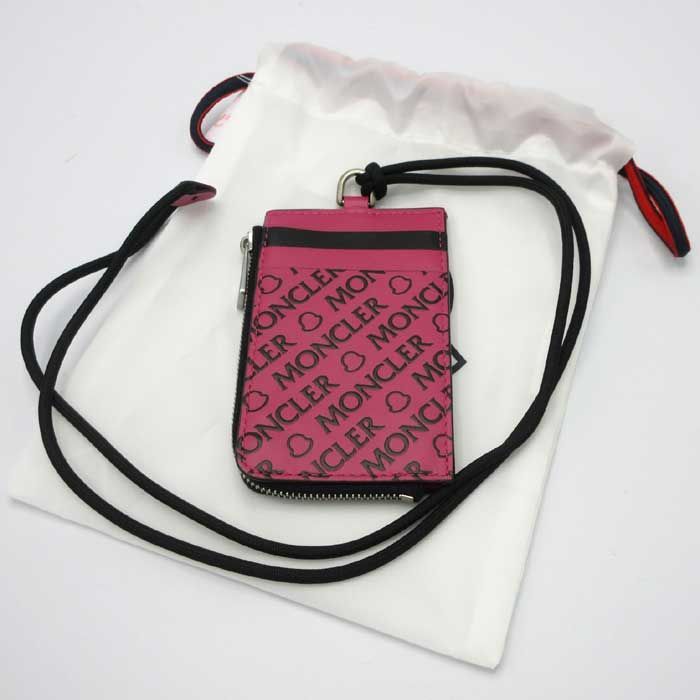 モンクレール カードケース MONCLER ロゴ ネックストラップ付 カード  