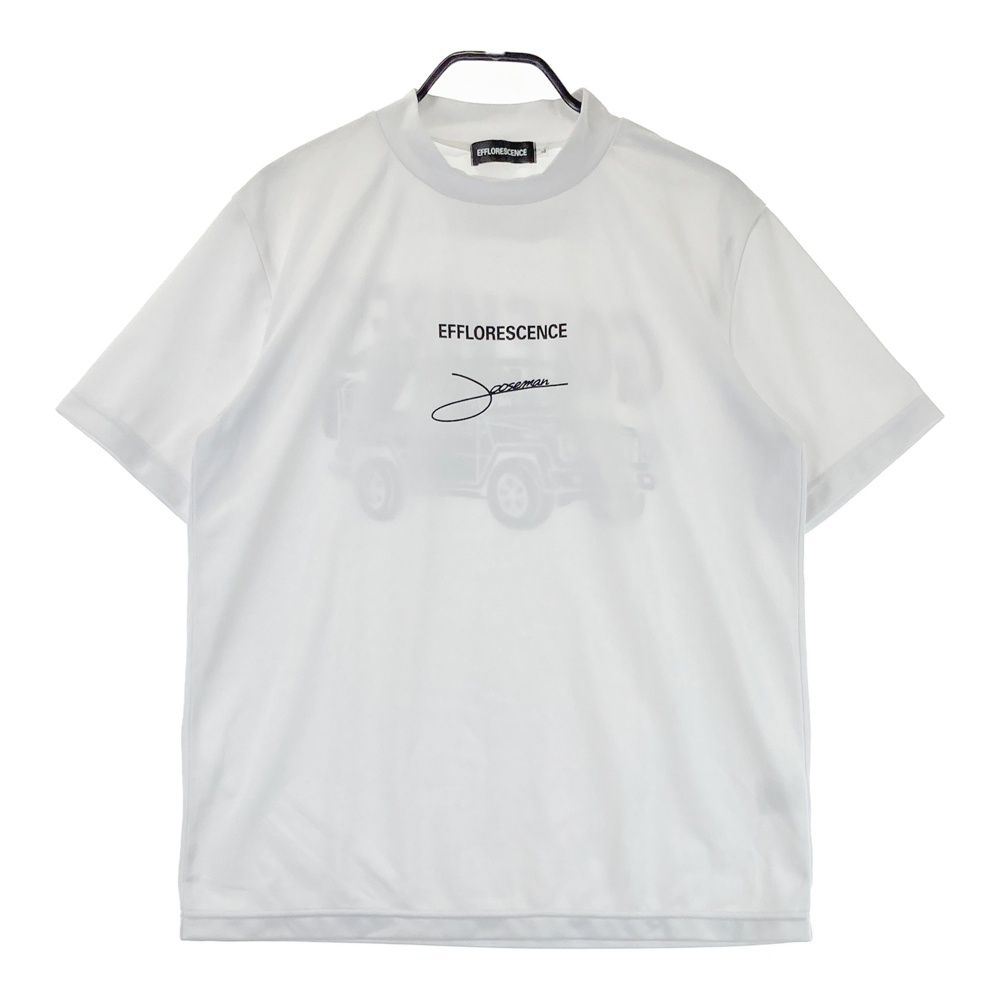 サイズ L EFFLORESCENCE エフロレッセンス モックネック半袖Tシャツ ホワイト系 240101534259 ゴルフウェア メンズ ストスト