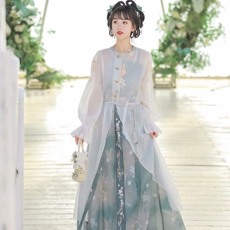 HF-259 漢服 コスプレ ワンピース 唐装 仙女服 中華風 コスプレ衣装 刺繍 可愛 民族風 制服 女装 舞台衣装 キャラクター衣装 学園祭 文化祭 雰囲気 お呼ばれ イベント 大人 舞台 新年会