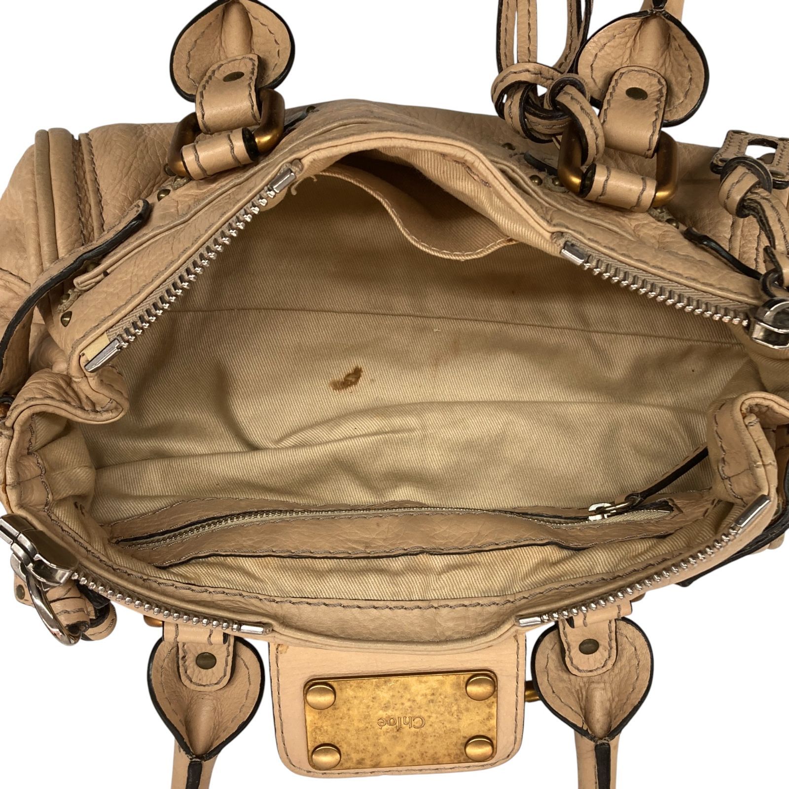 Chloe クロエ ベージュ ハンドバッグ