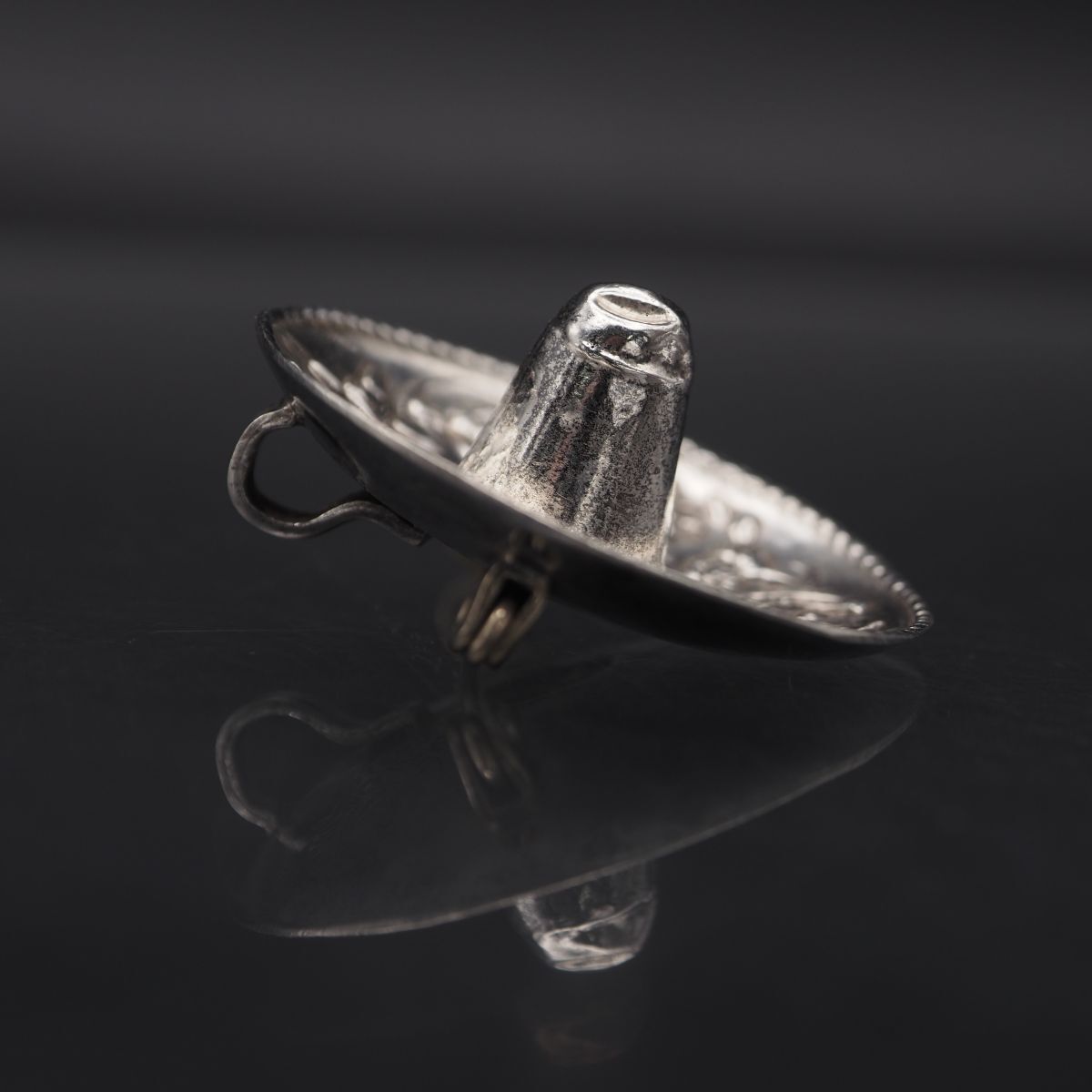 SV925 メキシカンシルバー ブローチ アバロンシェル ロバ ビンテージ Mexico シルバー925 セーフティピンブローチ | Milo Antiques