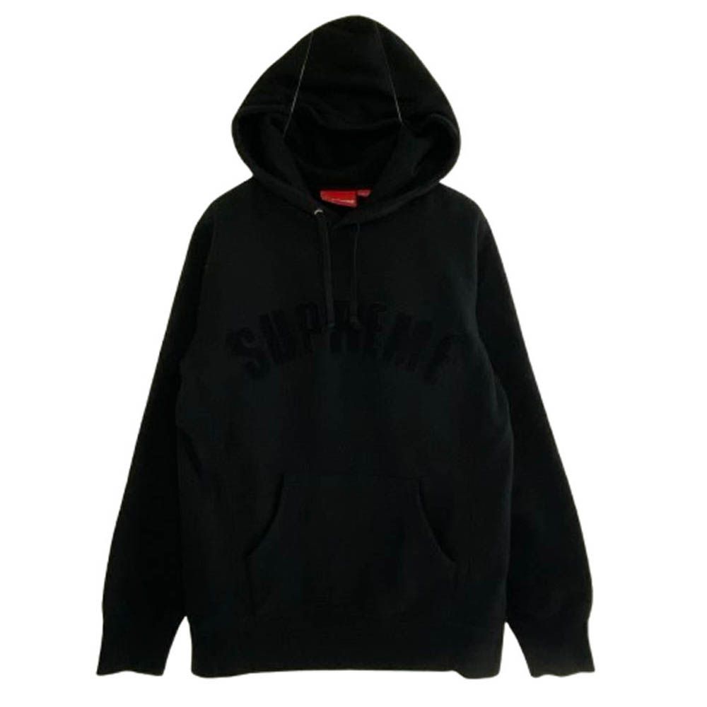 Supreme シュプリーム Chenille Arc Logo Hooded Sweatshirt アーチ ロゴ プルオーバー パーカー ブラック系
