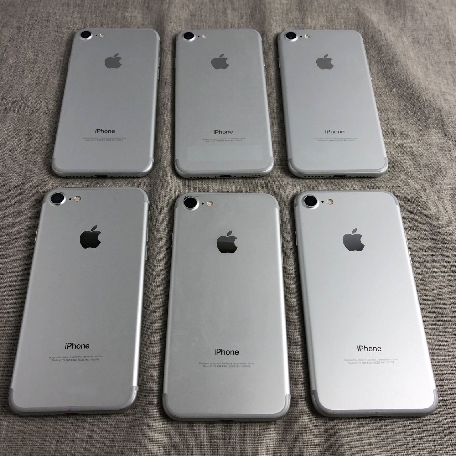 ◇ジャンク品◇【６点セット】iPhone7 シルバー 32GB（A1779）【大キズ 