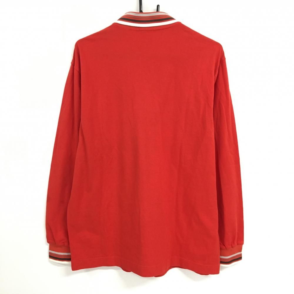 新品☕秋冬♤street@green♤日本製♤長袖 ゴルフシャツ✴L 赤 薄手 新品☕秋冬♤street@green♤日本製♤長袖 ゴルフシャツ✴L 赤 薄手