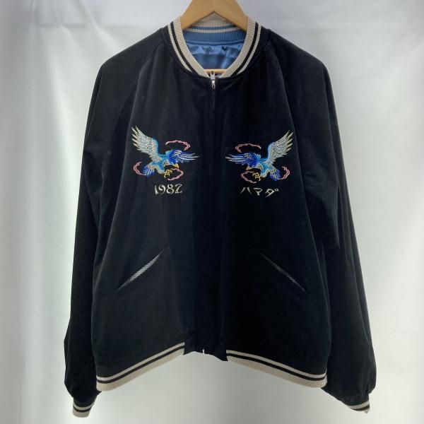 100％本物。 SAPEur リバーシブルスカジャン サイズM サプール A0024-058 ブラック ライトブルー 19