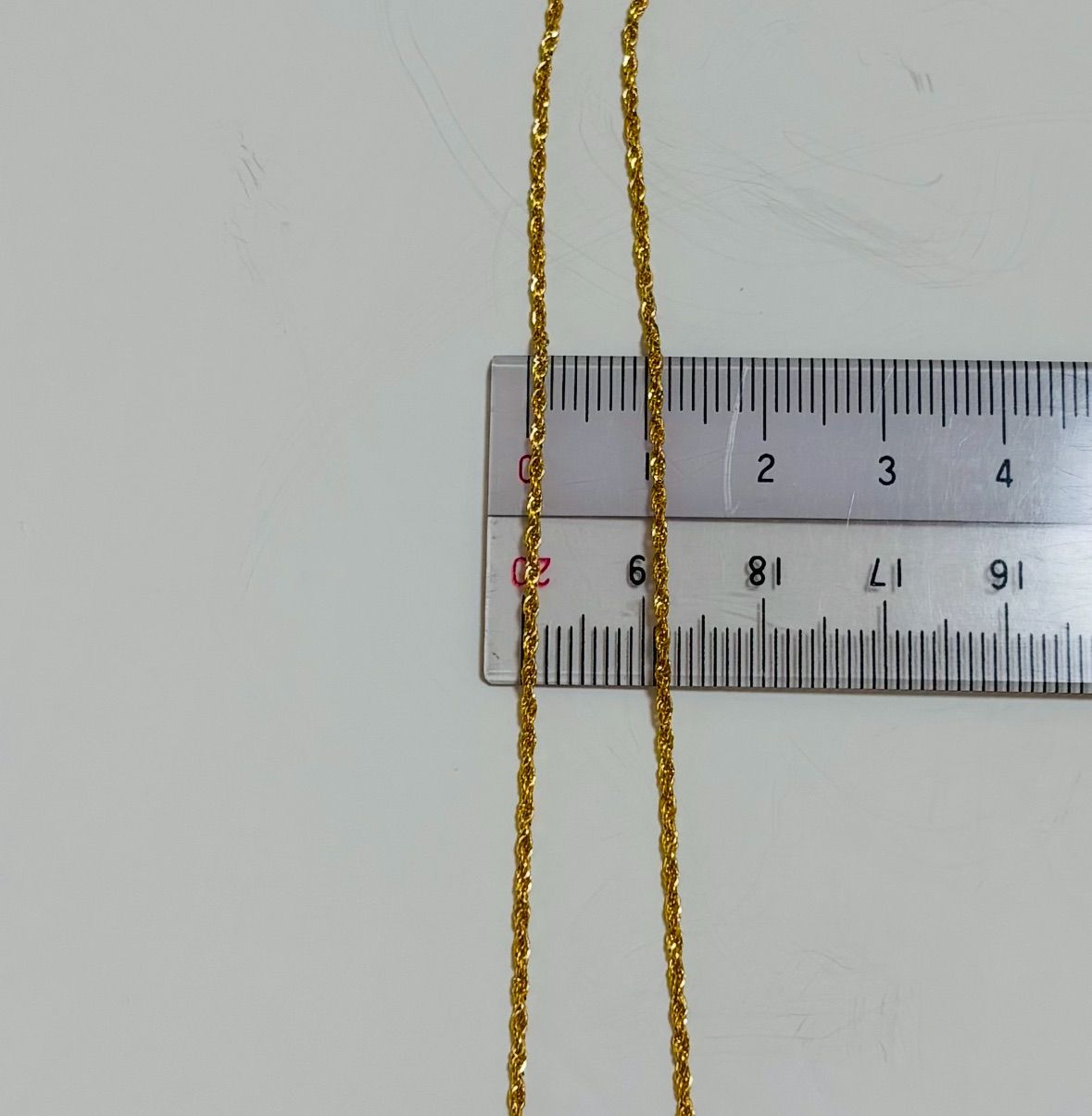 18K ロープ チェーン ネックレス 18k AU750 18金 45㎝ 約1g - メルカリ