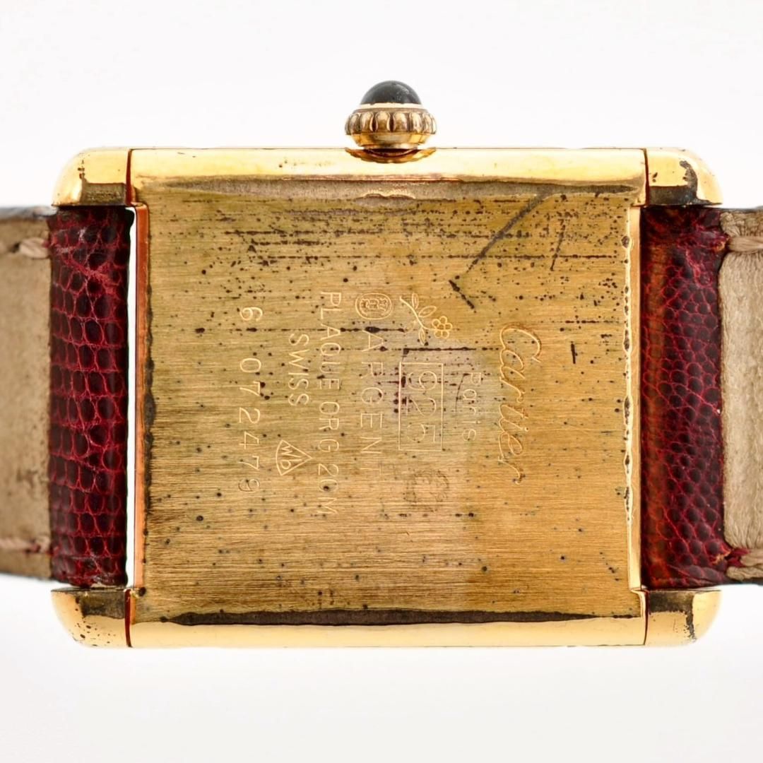 Cartier 磨き済 ヴェルメイユ マストタンクLM 手巻き メンズ