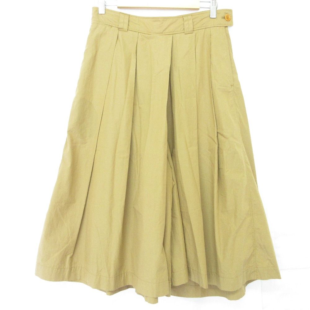 45R フォーティーファイブアール 先染めダンプのキュロットスカート 5034038 サイズ3 キャメル レディース 古着