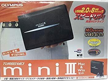 非常に良い OLYMPUS オリンパス USB2.0接続 640MB MOドライブ Turbo MO Mini lll MO643U5B ブラック Mac-Winセット