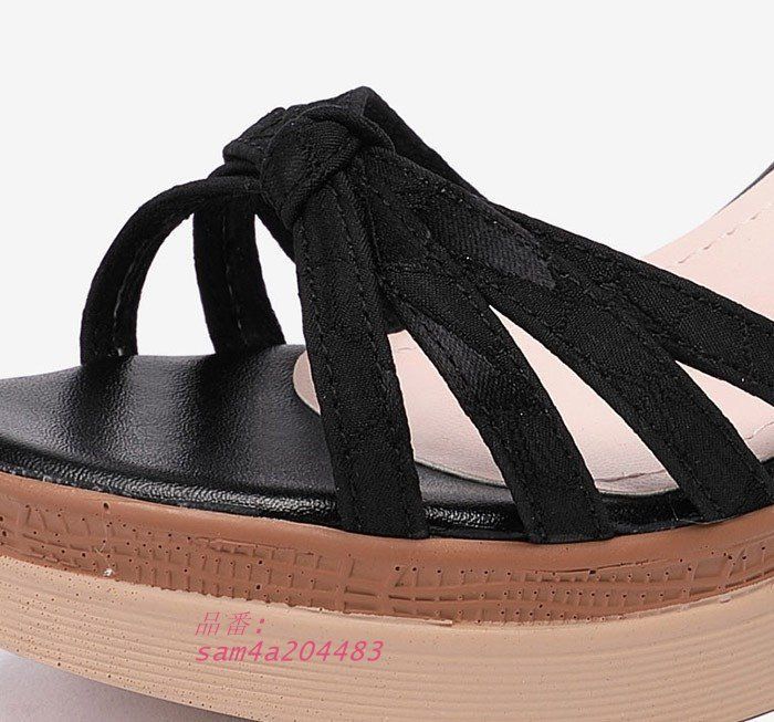 ウェッジソール サンダル 厚底 ウエッジソール 厚底サンダル レディース アンクルストラップ ストライプサンダル ヒールサンダル 美脚 大人 かかとあり am4a204483 KIN-KAAI_COM