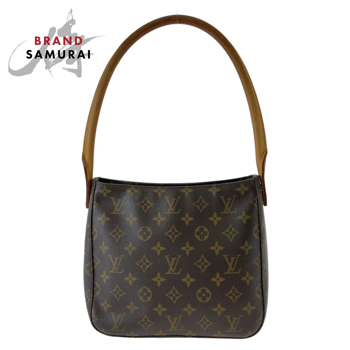 LOUIS VUITTON ルイヴィトン モノグラム ルーピングMM ブラウン ゴールド金具 PVC M51146 ショルダーバッグ レディース 504546