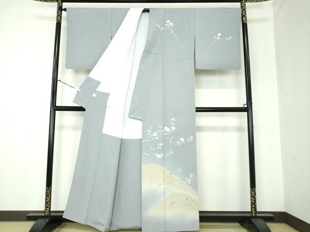 平和屋着物○室華風 訪問着 枝花文 暈し染め 金銀