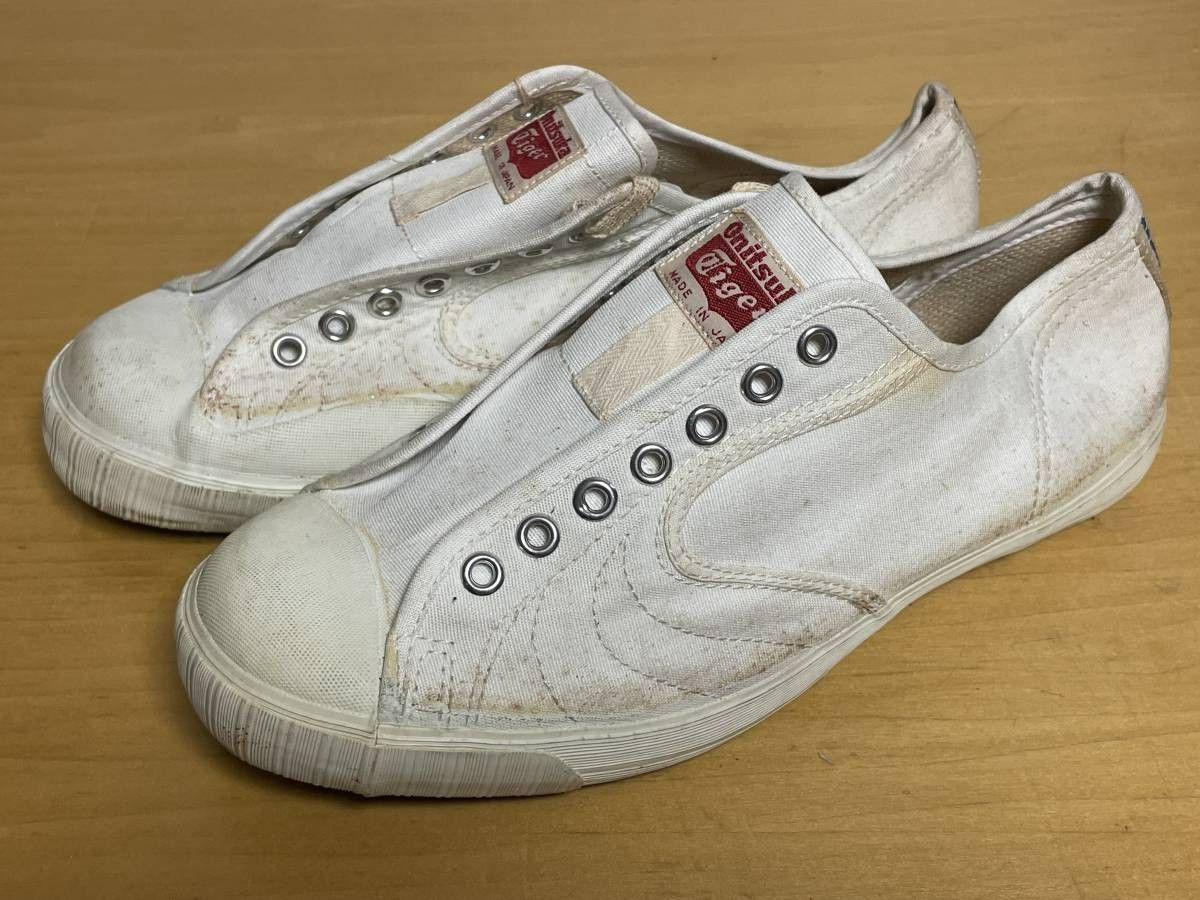 15 未使用品 60s 70s Onitsuka Tiger オニツカタイガー テニスシューズ ゴールドタイガー キャンバス スニーカー 26cm  デッド - メルカリ