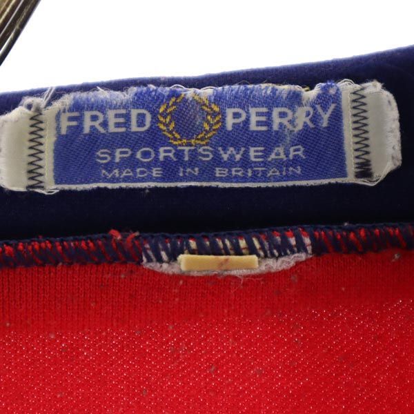 フレッドペリー 90s トラックジャケット S レッド系 FRED PERRY ロゴ