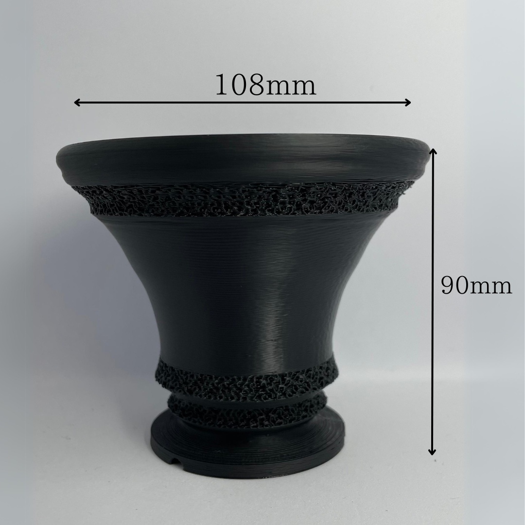3dプリンター鉢 3号　３個セットおまけ＋１個で計４個