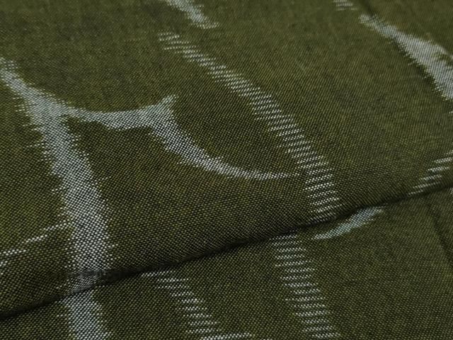 平和屋着物□極上 久留米絣 単衣 綿 白中絣 坂田織物謹製 染の近江  