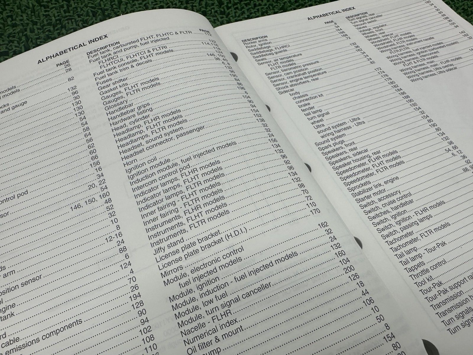 FLT パーツリスト 英語版 ハーレー 正規 バイク 整備書 1998年FLTモデル ツーリング パーツカタログ 車検 パーツカタログ 整備書 Vo