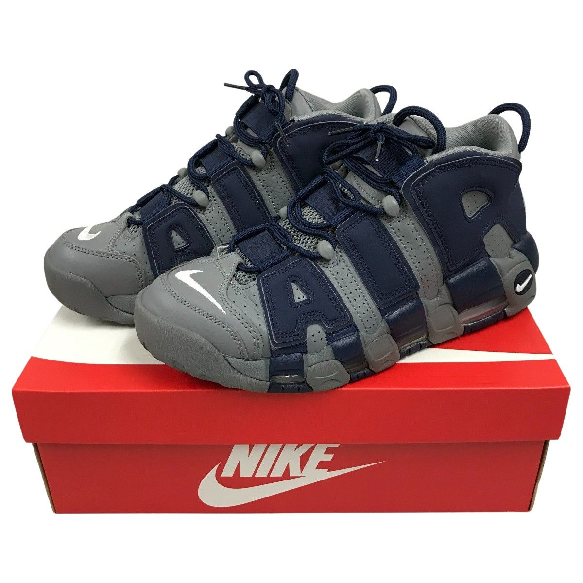 NIKE More Uptempo ‘96 グレー/ネイビー26.5cm ナイキ NIKE エア モア アップテンポ AIR MORE UPTEMPO '96