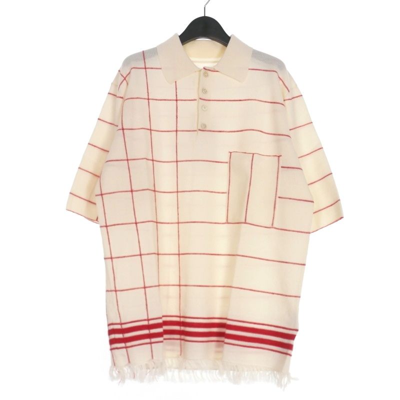 国内発送/Maison Margiela/コットン混 ループバック ポロシャツ メゾンマルジェラ 10 22SS Embroidered wool blend oversize
