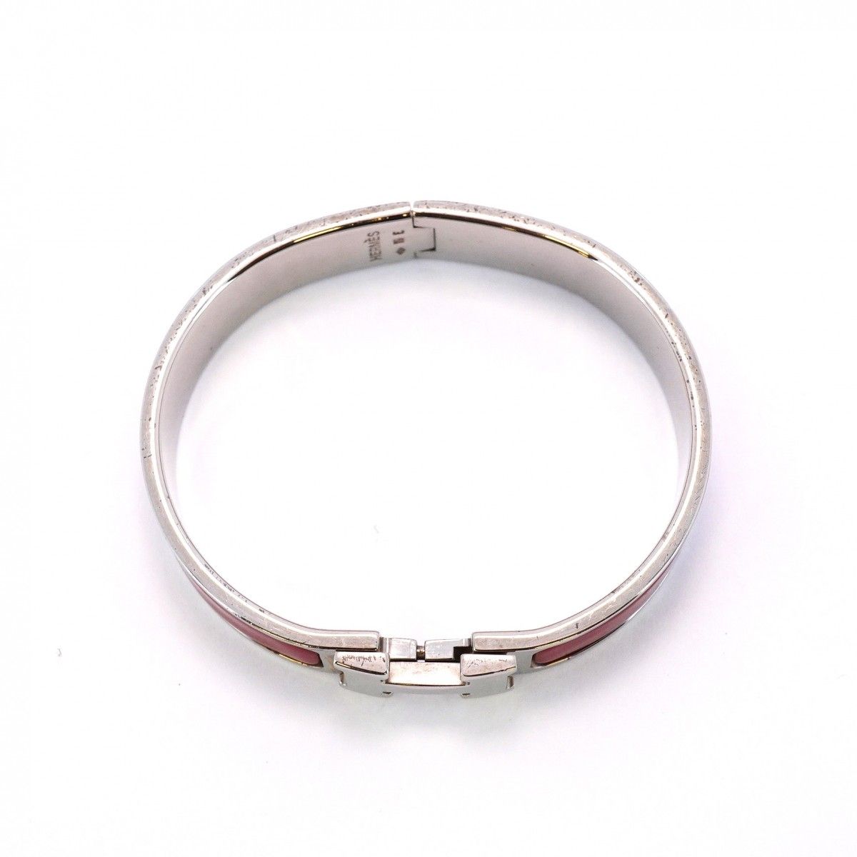 5jeb0169】エルメス バングル クリッククラックPM メタル シルバー  