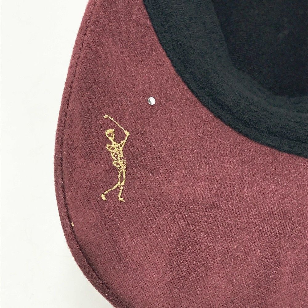 ファッションサイト MARK-LONA マークアンドロナ キャップ ファーボンボン付 ストーン レッド系 240101290721 ゴルフウェア ストスト