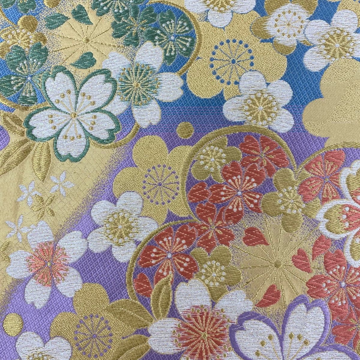 平和屋着物□豪華振袖 草花文 金彩 正絹 逸品 AAAX8611ph