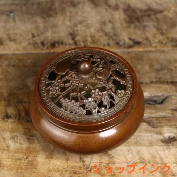 銅細工 紅皮蝸牛の葉香炉 香道具 装飾品 工芸品 美術品 置物 銅細工 紅皮蝸牛の葉香炉 香道具 装飾品 工芸品 美術品