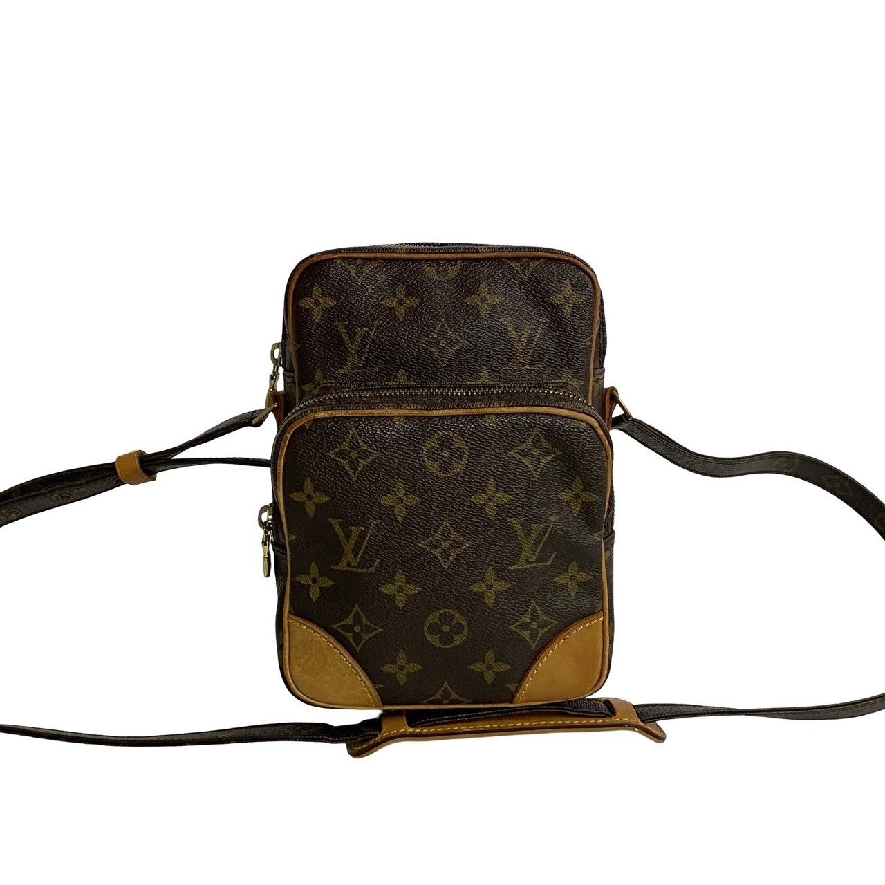 極 美品 袋付 LOUIS VUITTON ルイヴィトン アマゾン モノグラム レザー 本革 ミニ ショルダーバッグ ポシェット サコッシュ ブラウン  19961 - メルカリ