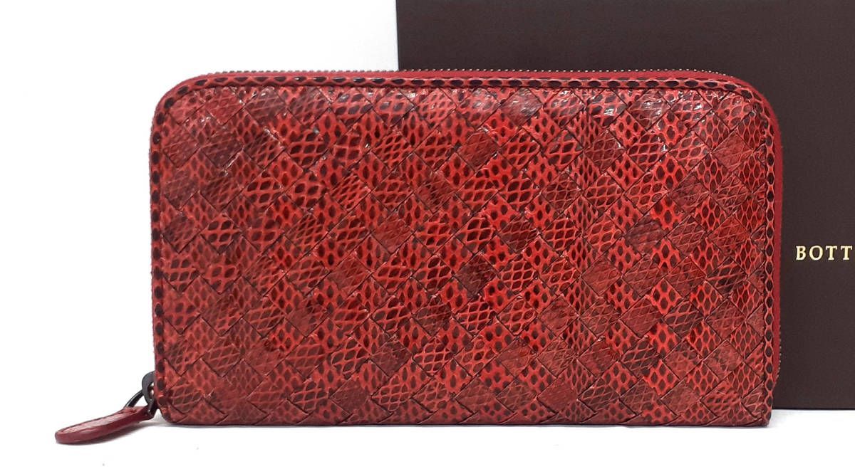 O-1433◇ほぼ未使用【ボッテガヴェネタ】イントレチャート ラウンド