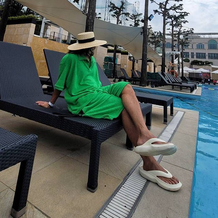 セットアップメンズ上下セット大きいサイズyifengyu32半袖タオル生地