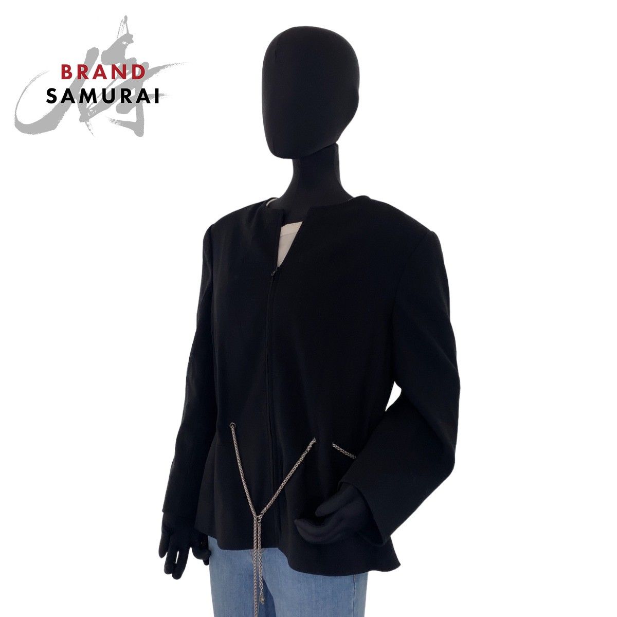 美品 CHANEL シャネル ココマーク ブラック 黒 シルク /メタル  