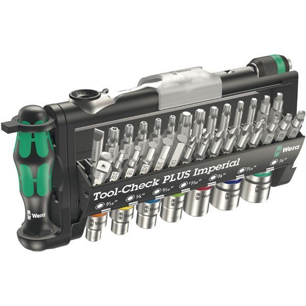 WERA ヴェラ 39点組 差込6.35mm ラチェットドライバー ソケット ビットセット インチサイズ 056491 工具 ツール DIY 作業工具