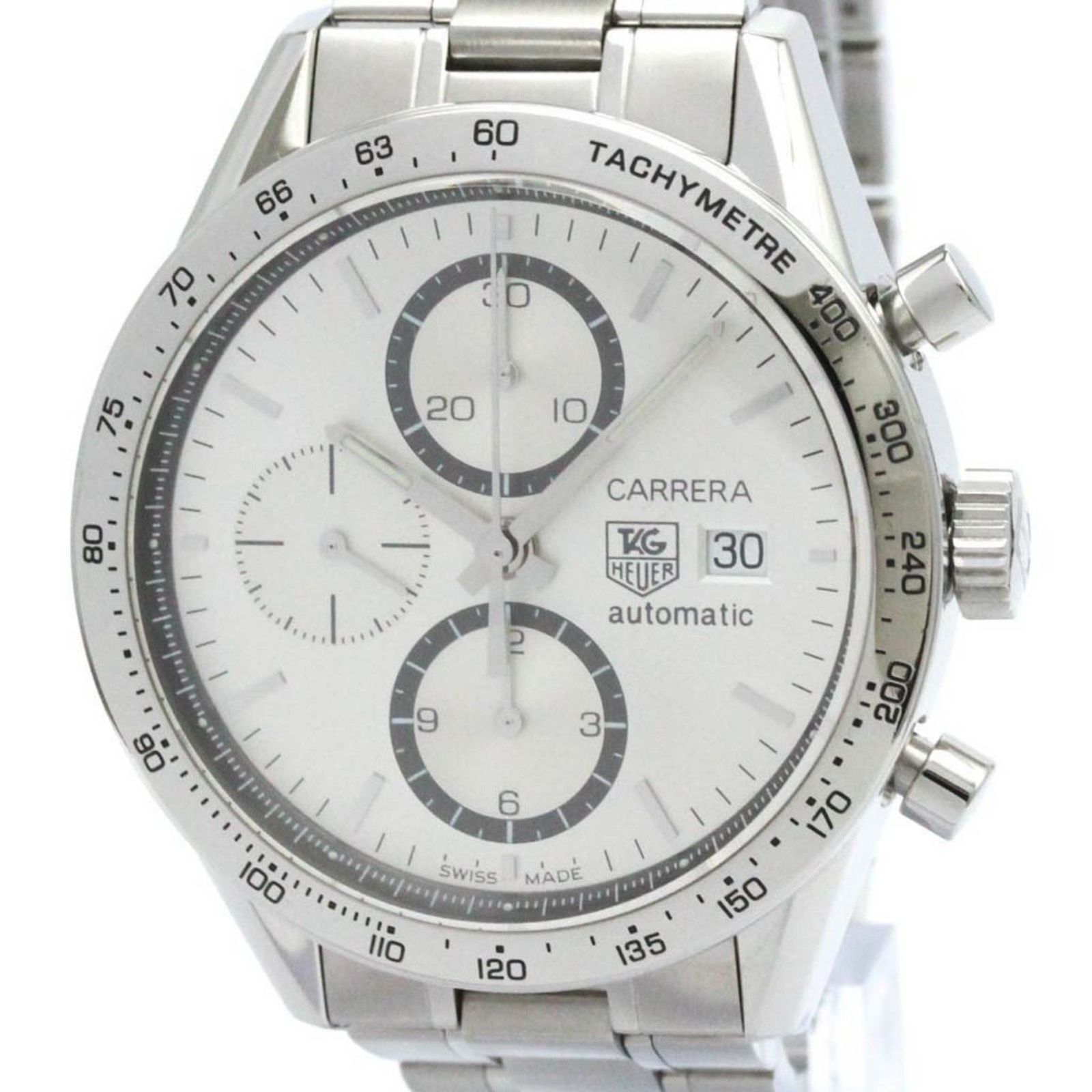 タグホイヤー TAG HEUER カレラ タキメーター キャリバー 16 クロノグラフ ステンレススチール 自動巻き メンズ 時計 CV2017 外装仕上げ済み