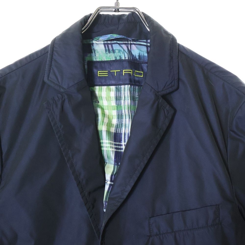 ETRO エトロ ナイロンジャケット ネイビー シルク 44