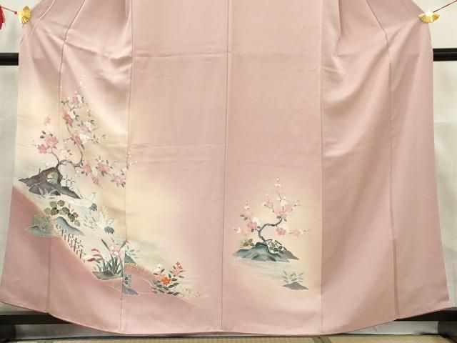 正絹黒留袖 友禅 作家物 群鶴花文 ⑦( 訪問着、紬、袋帯など