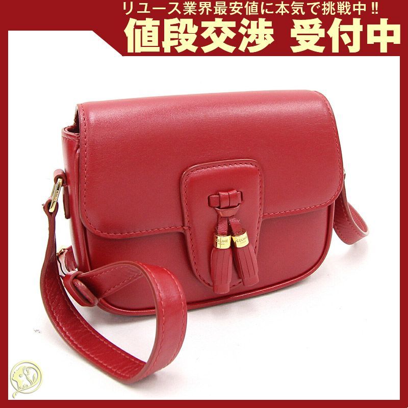 セリーヌ ショルダーバッグ タッセルズ ミニ レッド - メルカリ 